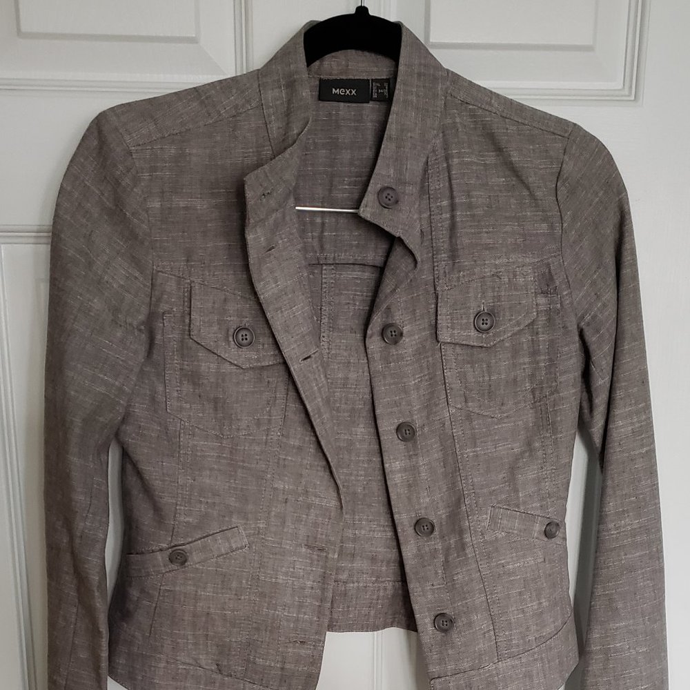Mexx Gray Linen-Blend Blazer Jacket (has matching pants)